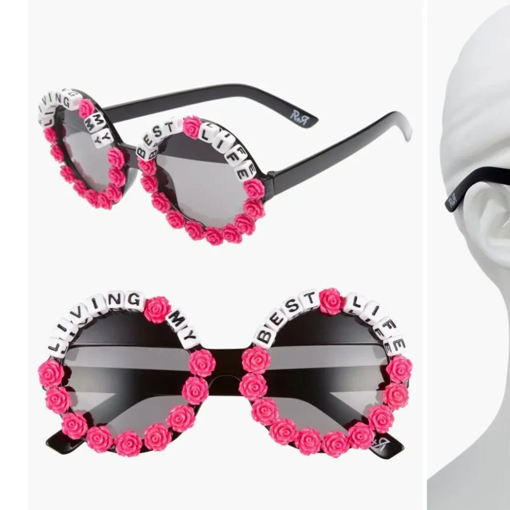 Rad + Refined Round Embellished Sunglasses